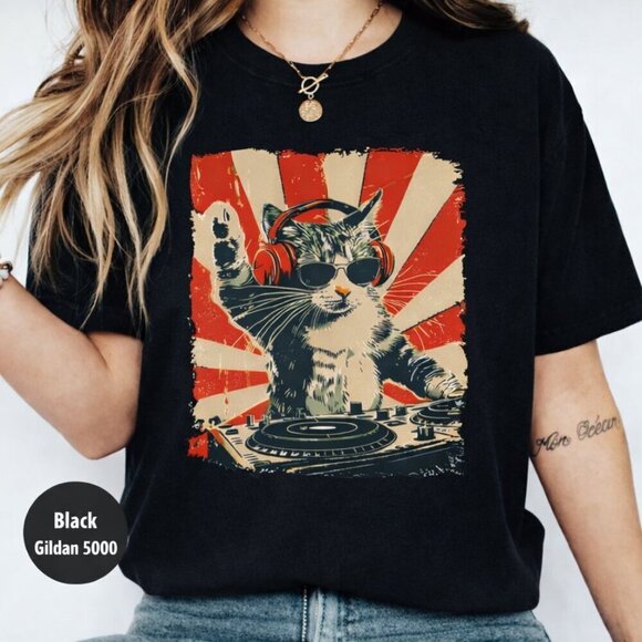Sierra K Other - Cool DJ Cat T-shirt, Funny Cat With Headphones Shirt, Stylish Cat Lovers Gift